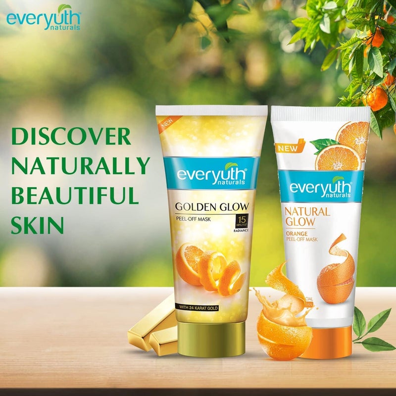 Everyuth Naturals Golden Glow Peel-Off Mask with 24 Karat Gold - Instant Radiance for Skin - 90g - Image 4